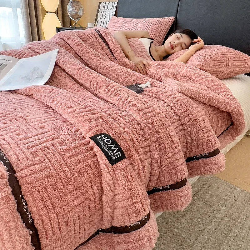 Soft Fleece Autumn/Winter Blanket for Bed and Sofa