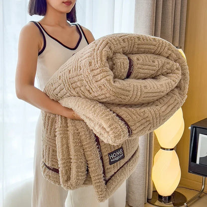 Soft Fleece Autumn/Winter Blanket for Bed and Sofa