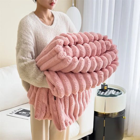 Thick Flannel Blanket for Autumn and Winter Warmth